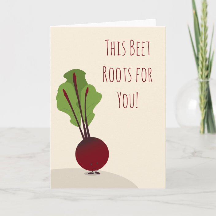Cute Beet Cartoon Encouragement Greeting Card Zazzle Com