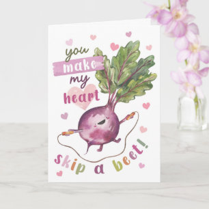 Cute Beet Valentine’s - My Heart Skip a Beet Card