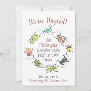 Cute Beetles Moving Announcement