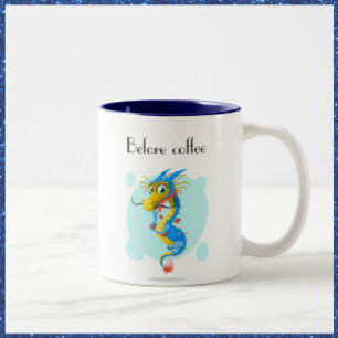 Cute Before and After Coffee Mug Dragon and Fairy