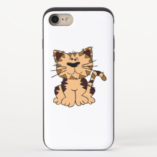 CUTE BEIGE AND BROWN big head CAT iPhone 8/7 Slider Case