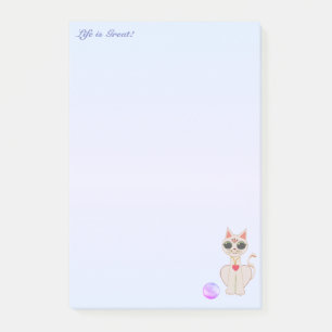 Cute Beige Cat Post-it Notes