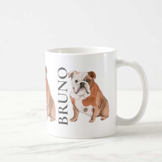Cute beige color English Bulldog  Coffee Mug (Right)