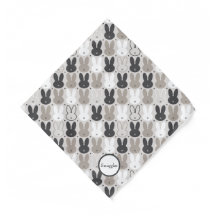 Cute Beige Gray Rabbit Pattern