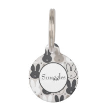 Cute Beige Gray Rabbit Pattern