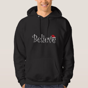 Cute Believe Christmas Family Party Red Santa Stoc Hoodie