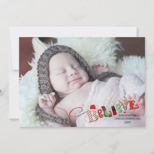 Cute BELIEVE Christmas Spirit One Photo