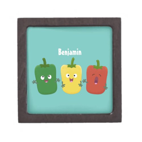 Cute bell pepper capsicum trio singing cartoon gift box