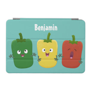Cute bell pepper capsicum trio singing cartoon iPad mini cover