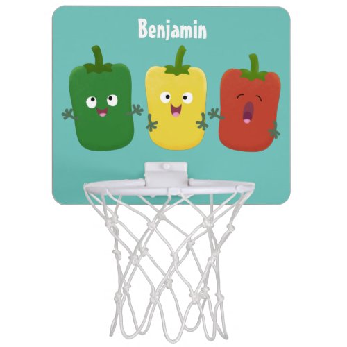Cute bell pepper capsicum trio singing cartoon mini basketball hoop