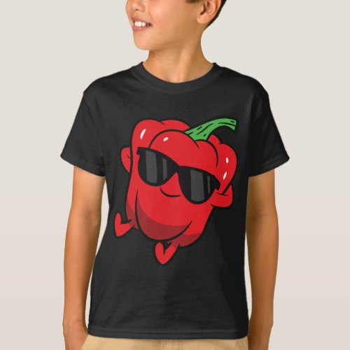 Cute Bell Pepper Fruit Relaxing Lazy Bell Pepper T_Shirt