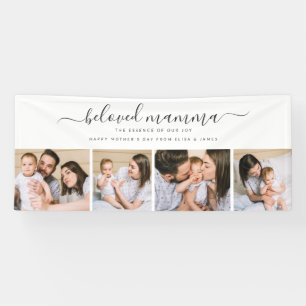 Cute Beloved Mamma Mom Mothers Day Photo Collage Banner