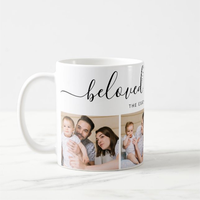 Cute Beloved Mamma Mom Mothers Day Photo Collage Coffee Mug (Left)
