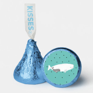 Cute Beluga Baby Whale BoyGirl Birthday Party Blue Hershey®'s Kisses®