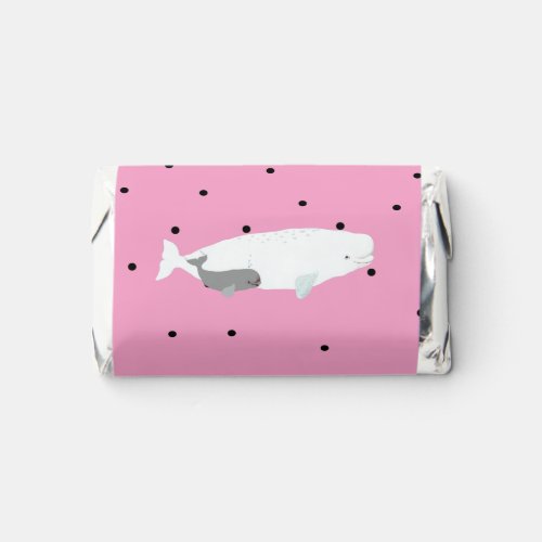 Cute Beluga Baby Whale Girl Birthday Party Pink Hersheys Miniatures