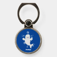 Cute beluga whale bubbles cartoon illustration