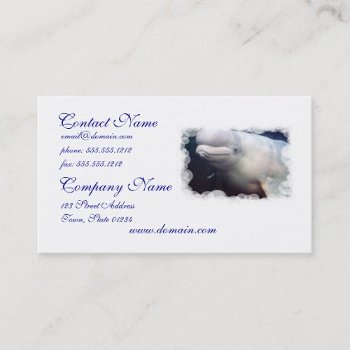 Cute Beluga Whale Business Card