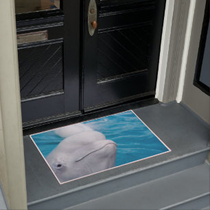 Cute Beluga Whale Sea Animal Doormat