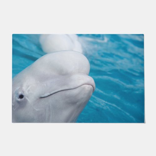 Cute Beluga Whale Sea Animal Doormat