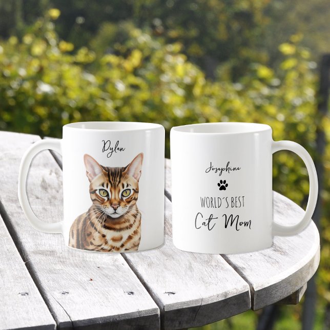 Cute Bengal Cat Custom Best Mom / Dad  Coffee Mug (Creator Uploaded)