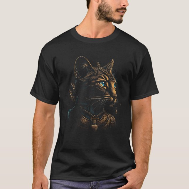 Cute Bengal Cat  Egyptian Pharaoh Bengal Cat Costu T-Shirt (Front)