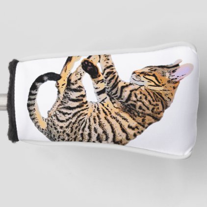 Cute bengal comic style golf head cover