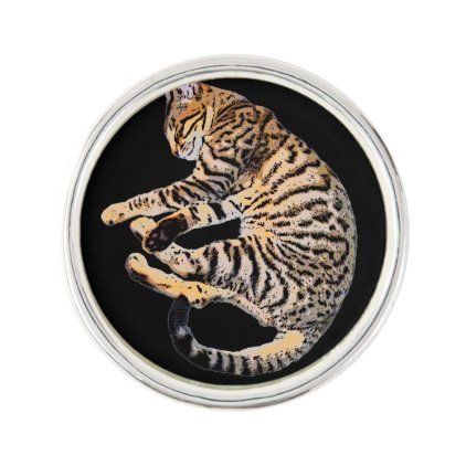 Cute bengal comic style pin