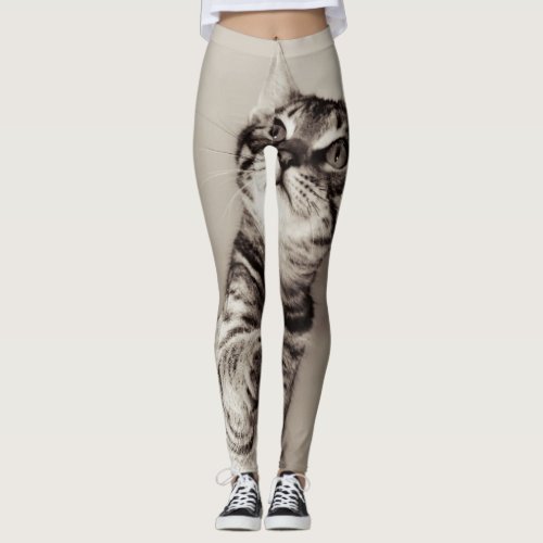 Cute Bengal Kitten Photo Leggings