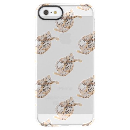 Cute Bengal Kitten Stretch Clear iPhone SE/5/5s Case