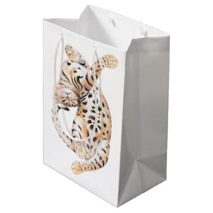 Cute Bengal Kitten Stretch Medium Gift Bag