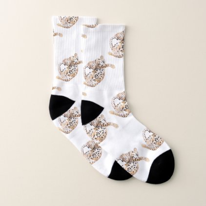 Cute Bengal Kitten Stretch Socks