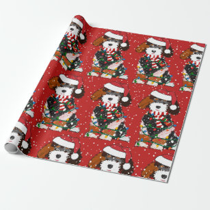 Festive Christmas Bernese Mountain Dog Gift Wrap - Red – The Crafted Bee Co.