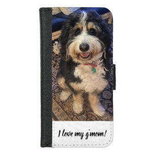 Cute Bernedoodle Photo Custom iPhone 8 Wallet Case