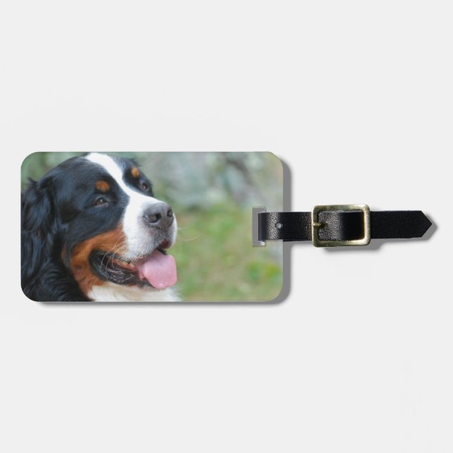 Cute Bernese Luggage Tag (Front Horizontal)