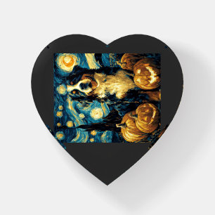 Cute Bernese mountain Dog Halloween Jack O Lantern Paperweight