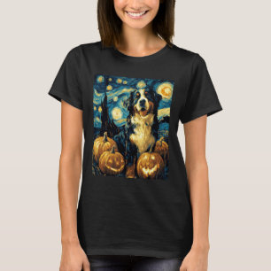 Cute Bernese mountain Dog Halloween Jack O Lantern T-Shirt