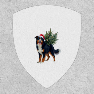 Cute Bernese Mountain Dog in a Christmas Tree for  Patch