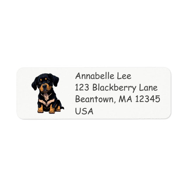 Cute Bernese Mountain Dog Label (Front)