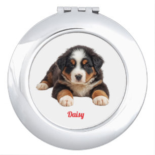 Cute Bernese Mountain Dog Personalized Compact Mirror