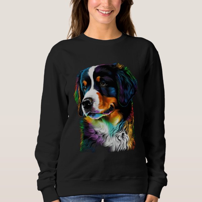Cute Bernese Mountain Dog Puppy  Unique Artistic Sweatshirt (Front)