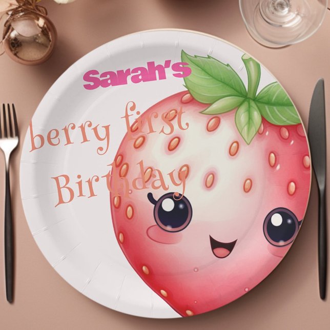Cute Berry first birthday  Paper Plates (Creator Uploaded)