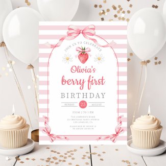 Cute Berry First Girl 1st Birthday