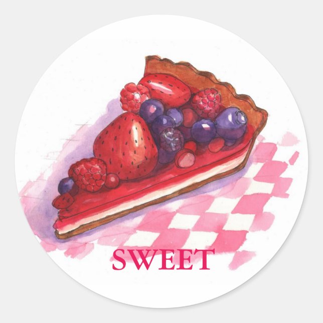 cute berry pie sticker (Front)