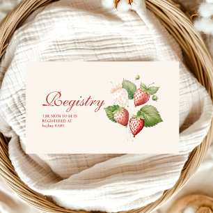 Cute Berry Sweet Baby Shower Registry Enclosure Card