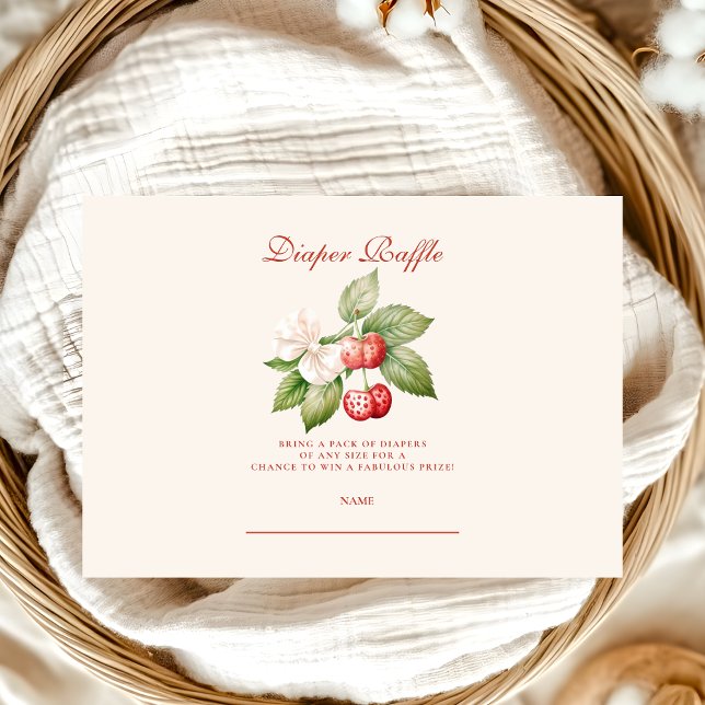 Cute Berry Sweet Coquette Diapper Raffle Enclosure Card (Creator Uploaded)