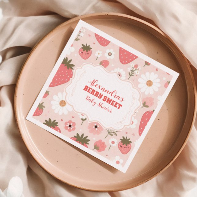 Cute Berry Sweet Pink Coquette Napkins (Creator Uploaded)