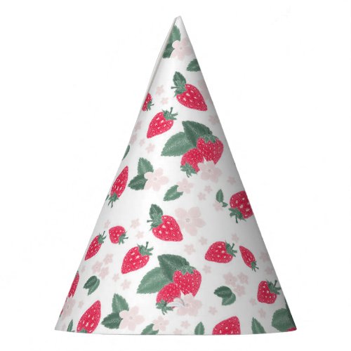 Cute Berry Sweet Strawberry Birthday Party Hats