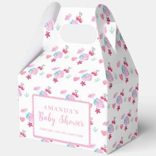 Cute Berry Sweet Sweetheart Valentine Baby Shower Favor Boxes