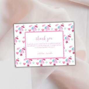 Cute Berry Sweet Sweetheart Valentine Baby Shower Thank You Card