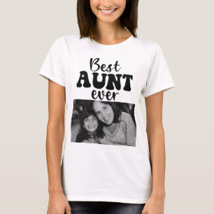 Cute Best Aunt Ever Personalized Photo T-Shirt